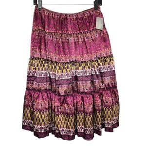 Vintage Y2K Delias Satin Midi Skirt Boho Fairycore Coquette Indie Festival small